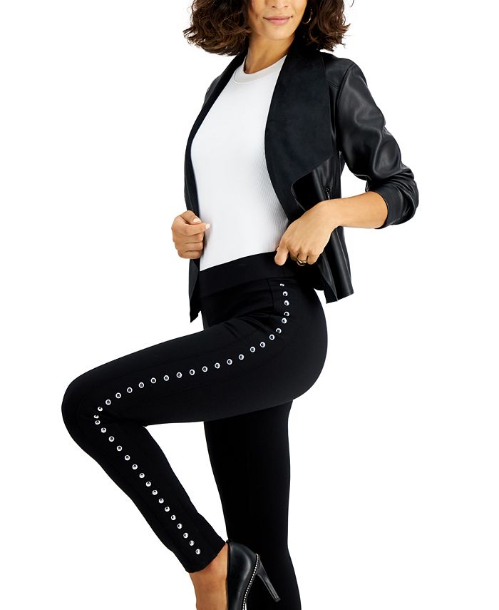 Bar III SideStudded Leggings, Created for Macy's Macy's