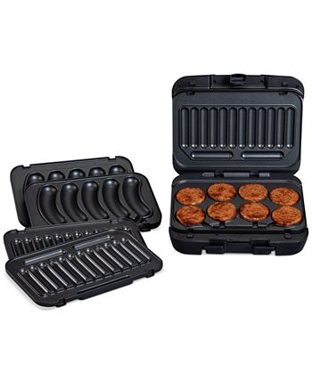 Johnsonville BTG0500 Sizzling Sausage 3in-1 Black Indoor Electric Grill  with Removable Plates for sale online