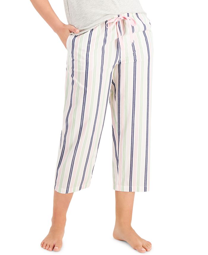 Charter Club Woven Cotton Pajama Pants, Created for Macy's - Macy's