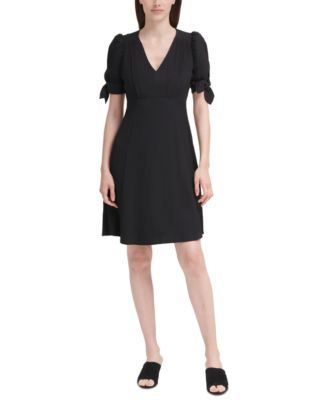 Calvin Klein - Tie-Sleeve A-Line Dress