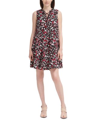 Calvin Klein - Floral-Print A-Line Dress