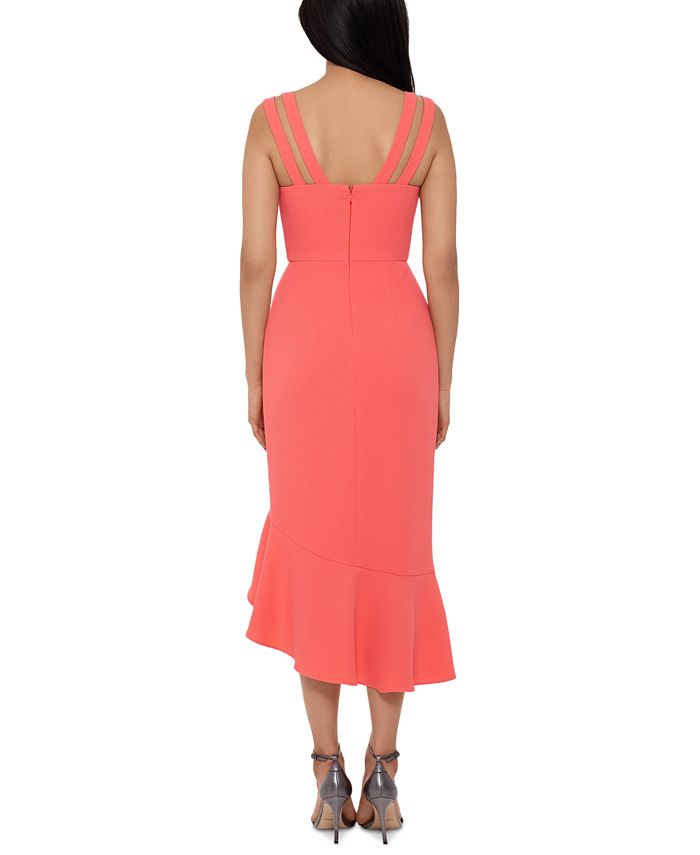 xscape side ruched double strap