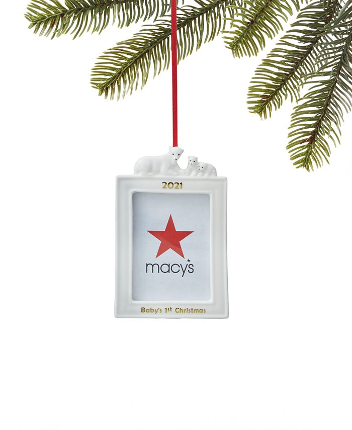 Macys Christmas Bears 2022 Holiday Lane 2022 Baby's First White Polar Bear Picture Frame Ornament,  Created For Macy's & Reviews - Shop All Holiday - Home - Macy's