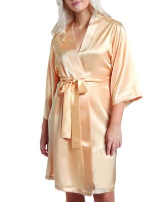 Women's Marina Lux 3/4 Sleeve Satin Lingerie Robe