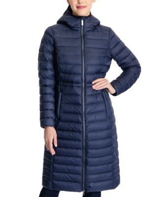 Michael Kors Women's Hooded Anorak Packable Down Maxi Puffer Coat ...