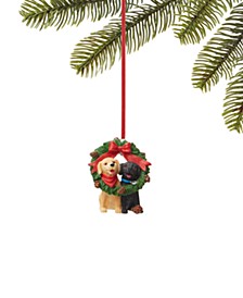 Pets Puppies in Wreath Ornament, Created for Macy's