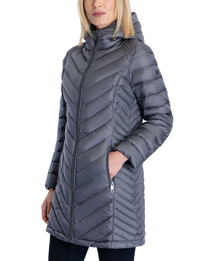 Michael Kors Women's Hooded Stretch Packable Down Puffer Coat, Created