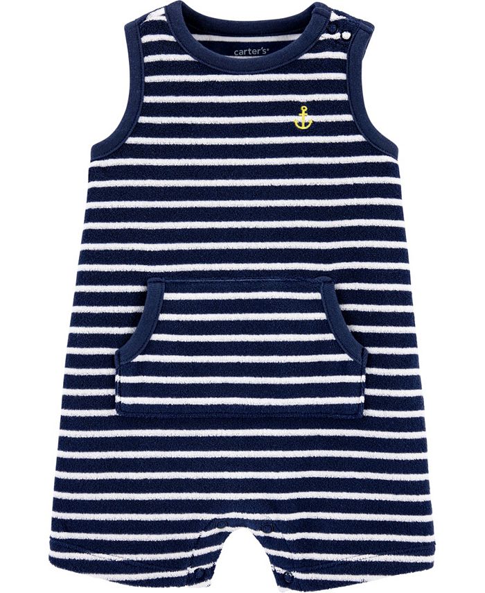 Carter's Baby Boys Striped Terry Romper Macy's
