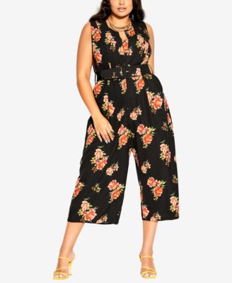 plus size capri jumpsuit