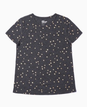 Big Girls Short Sleeve All Over Print Basic Tee