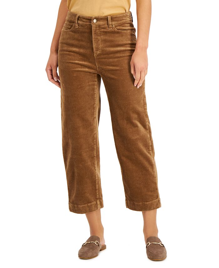 Charter Club Tummy-Control Cropped Corduroy Pants, Created for Macy's ...