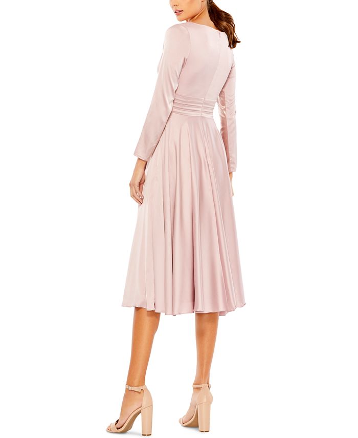 MAC DUGGAL V-Neck A-Line Dress & Reviews - Dresses - Women - Macy's