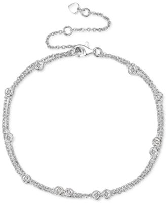 Macy's - Diamond Bezel Multi-Layer Chain Bracelet (1/10 ct. t.w.)