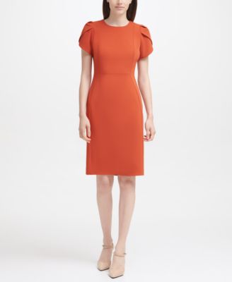 Calvin klein red dresses at macy's best sale