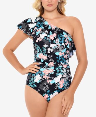 Swim Solutions - One Shoulder One-Piece Swimsuit