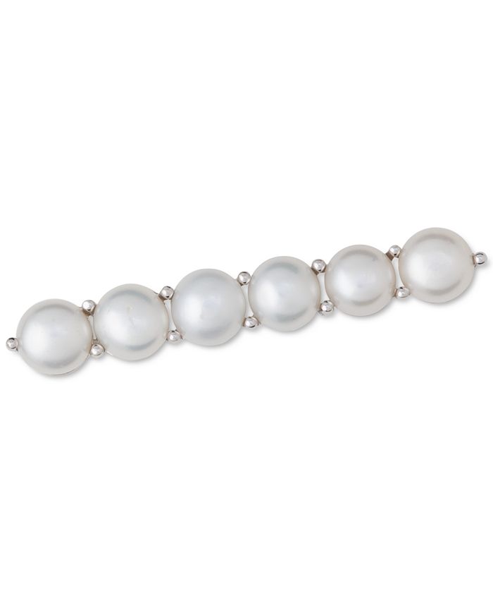 Macy's - Cultured Freshwater Pearl (6mm) Bar Pin in Sterling Silver
