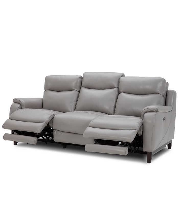 Furniture CLOSEOUT! Kolson 83" Leather Power Recliner Sofa, Created for