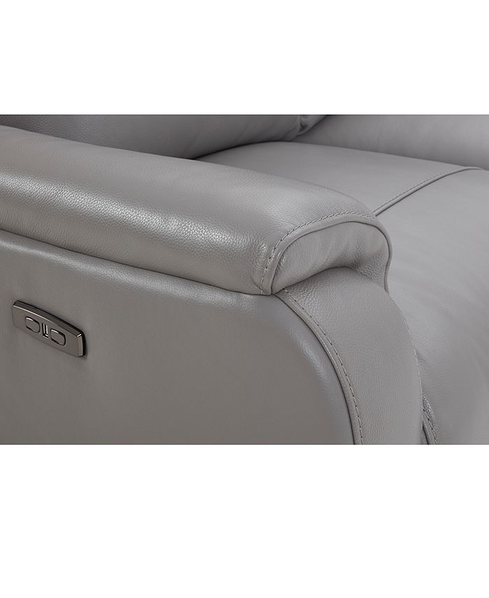 Furniture Kolson 83" Leather Power Recliner Sofa, Created for Macy's