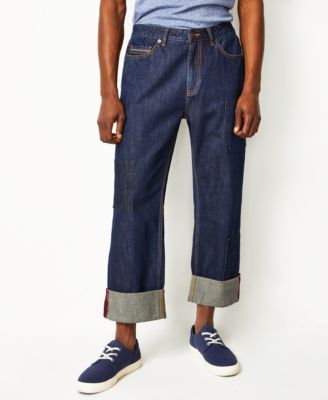 Sun + Stone Men's Kingsley Loose-Fit Patched Jeans, Created for Macy's 