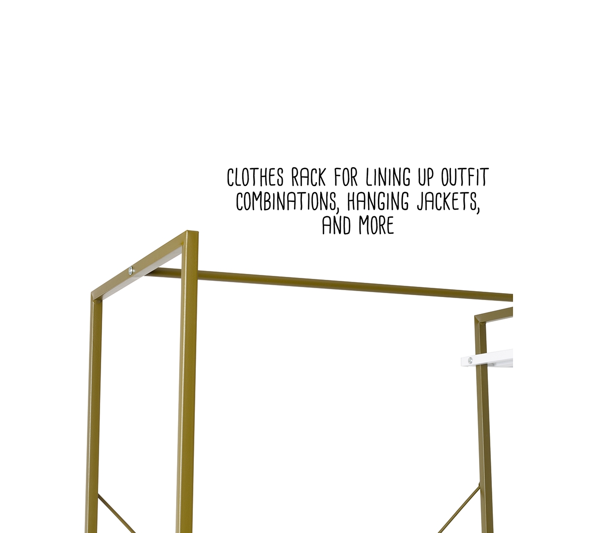 Honey Can Do Freestanding Open Metal Closet Wardrobe - Olive | Smart Closet