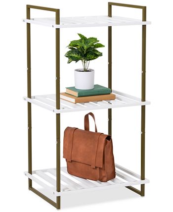 Honey Can Do - 3-Tier Tubular Steel Slatted Shelving Unit