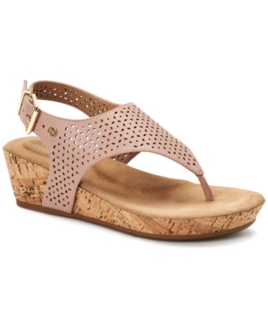 Giani Bernini Fatimaa Memory Foam Thong Wedge Sandals Created for Macy's Women's Shoes