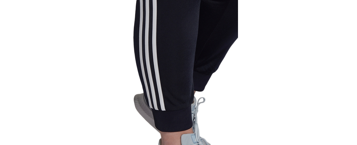 adidas Women's Essentials Warm-Up Slim Tapered 3-Stripes Track Pants, Xs-4X -white