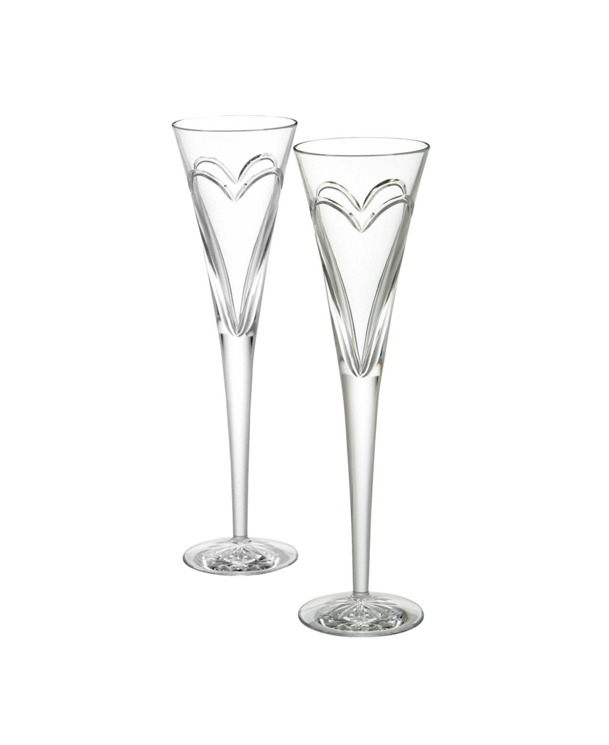 Waterford Wishes Love Toasting Flute 7 Oz, Set Of 2 In Clear