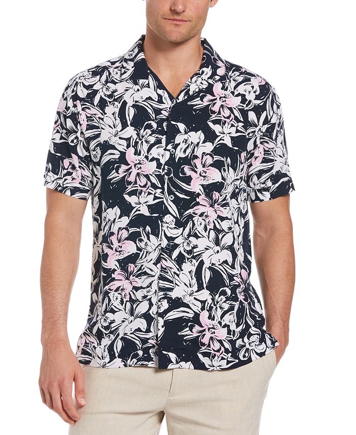 Cubavera Men's Allover Floral Print Shirt - Macy's