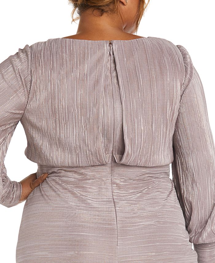Nightway Plus Size Metallic Dress & Reviews - Dresses - Plus Sizes - Macy's