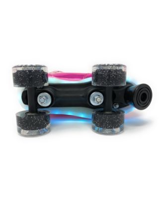 Chicago Pulse LED Light Up Quad Roller Skates, Pink - Size 8
