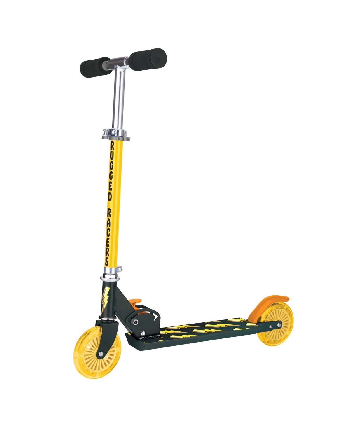 Rugged Racers 2 Wheel Led Kick Scooter In Yellow