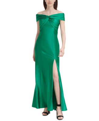 macy's calvin klein green dress