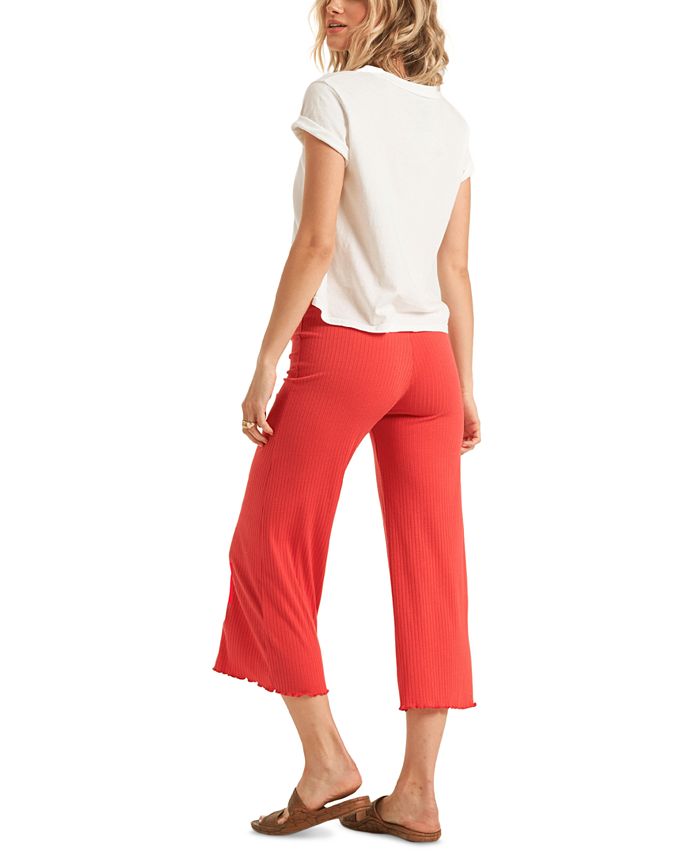 Billabong Juniors' Easy Waves RibKnit Cropped Pants Macy's