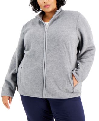 karen scott fleece jacket plus size