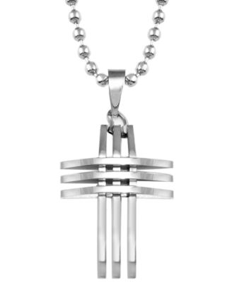 triple cross necklace mens