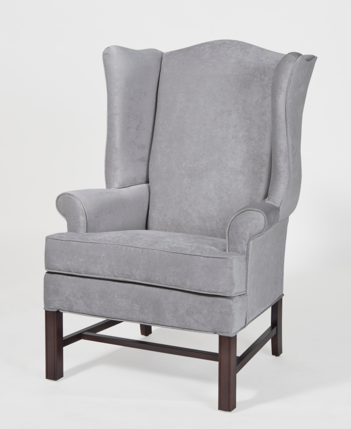 Comfort Pointe Chippendale Wing Chair In Silver-tone