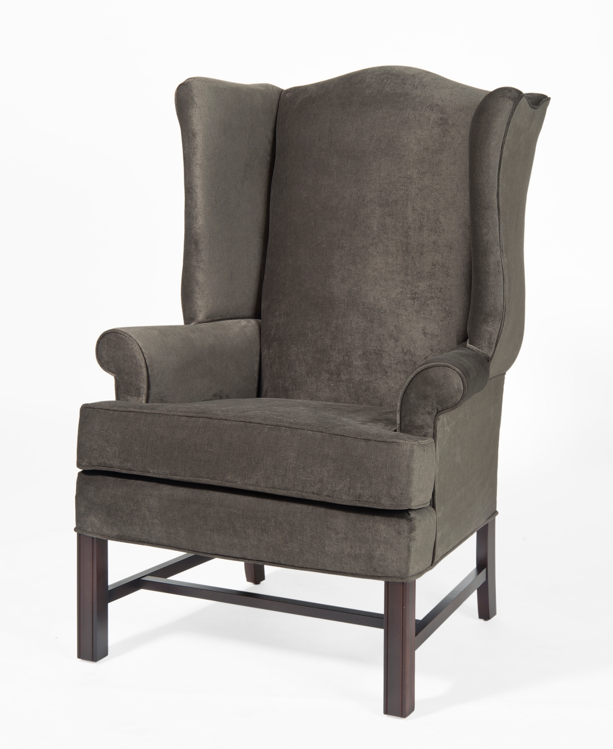 Comfort Pointe Chippendale Wing Chair In Open Gray