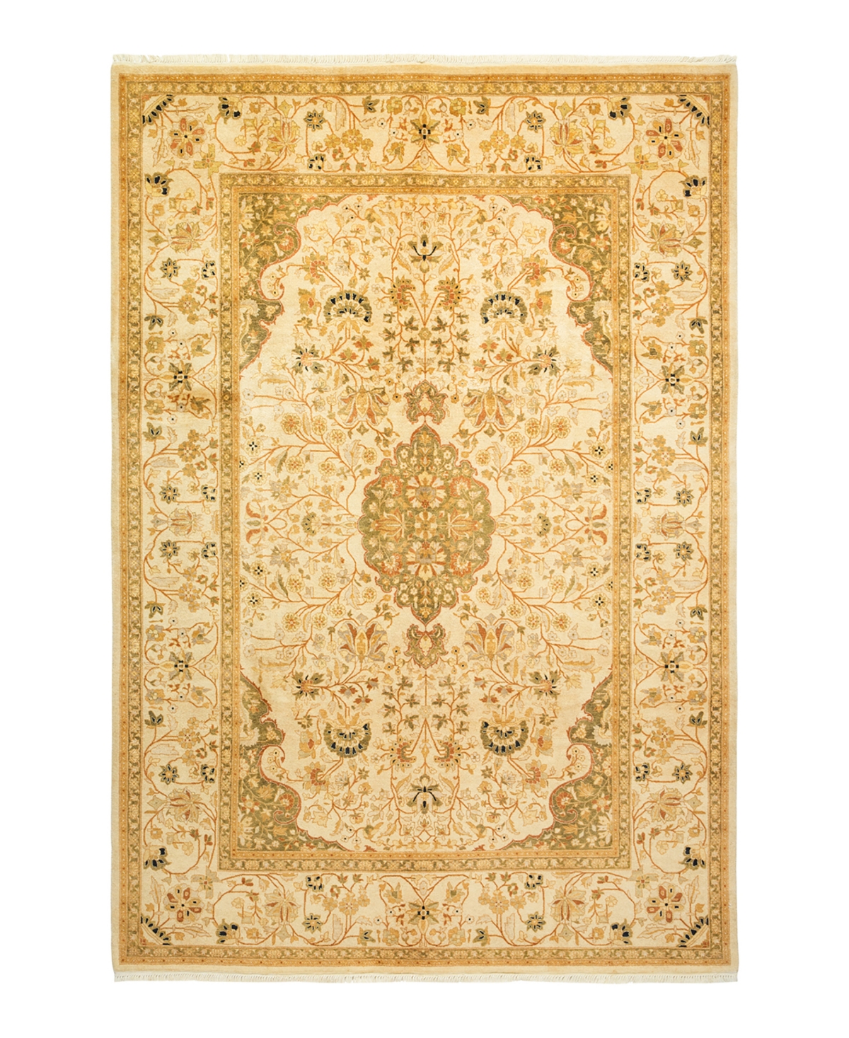 Closeout! Adorn Hand Woven Rugs Mogul M1319 6'3in x 8'10in Rectangle Area Rug - Ivory