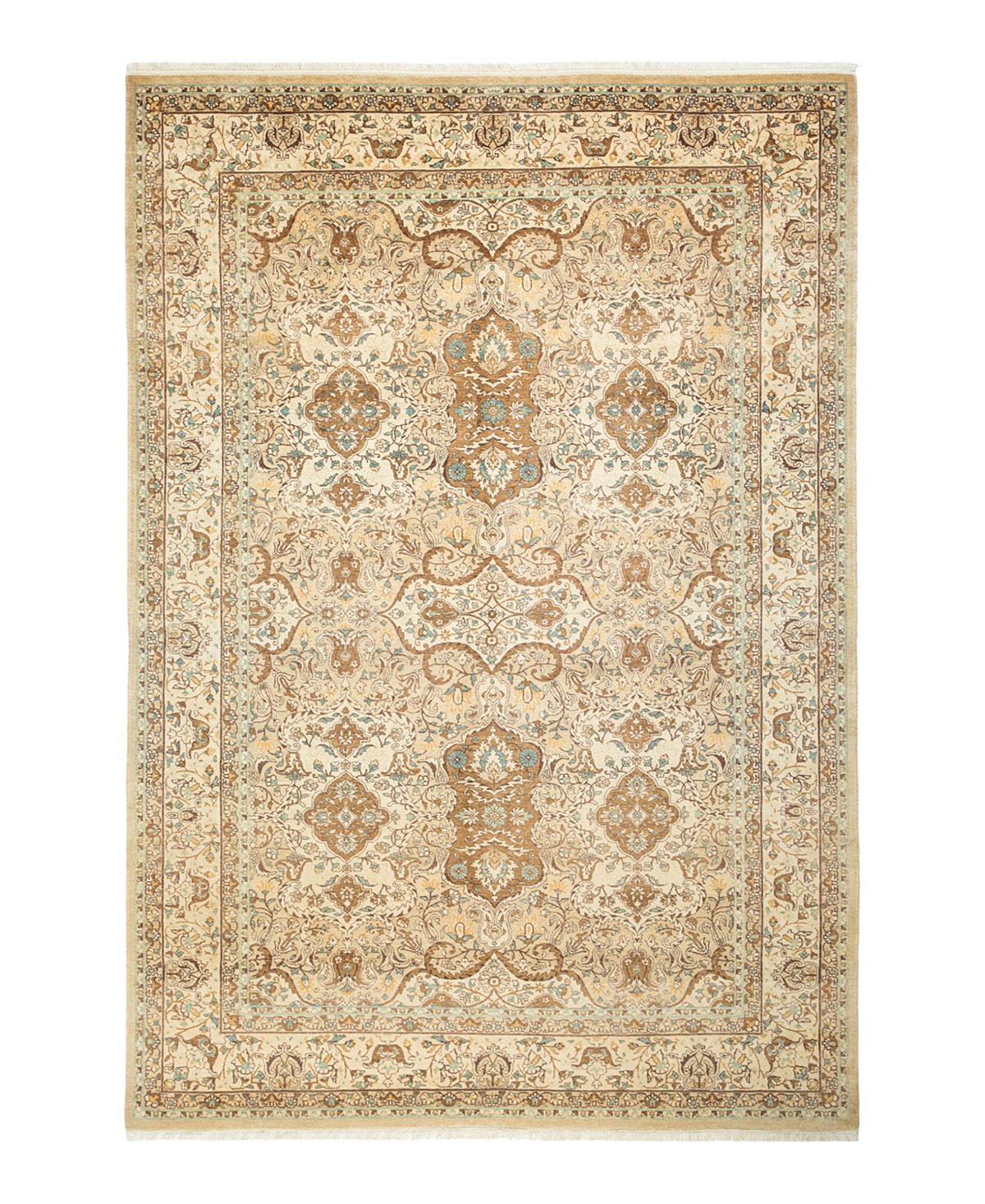 Closeout! Adorn Hand Woven Rugs Mogul M1749 6'3in x 9'1in Area Rug - Gold-Tone