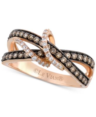 chocolate diamond crossover ring