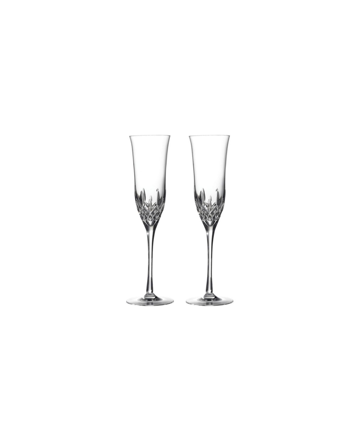 Waterford Lismore Essence Flute 7.5 Oz, Set Of 2 In Clear