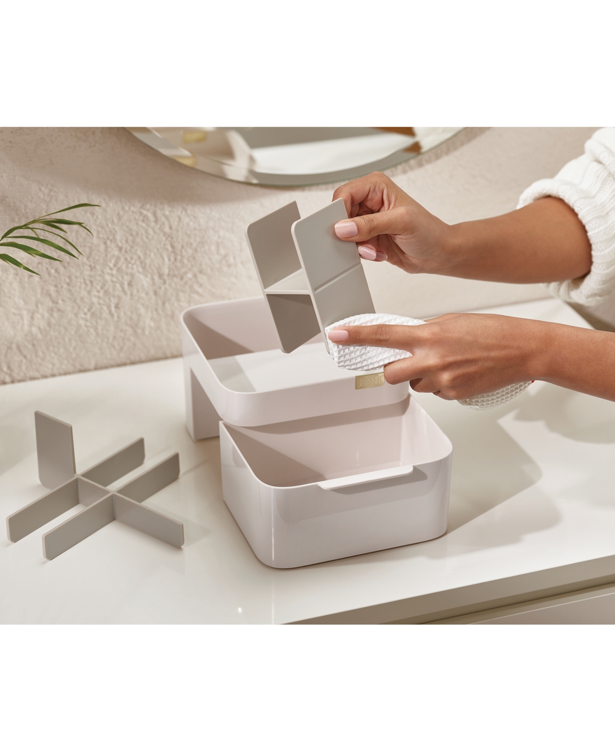 Joseph Joseph Viva Cosmetic Organizer With Drawer, Shell In Shell