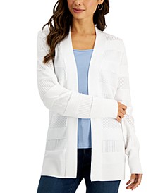 Cotton Pointelle-Knit Cardigan, Created for Macy's
