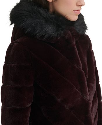 Calvin Klein - Hooded Faux-Fur Coat