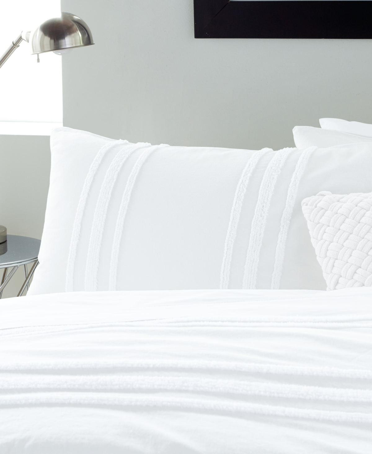 Dkny Chenille Stripe 3-pc. Comforter Set, King In White