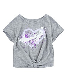Little Girls Sky Dye Swoosh Heart T-shirt