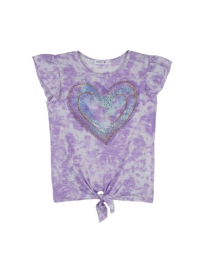 Big Girls Short Sleeve Tie Front Top