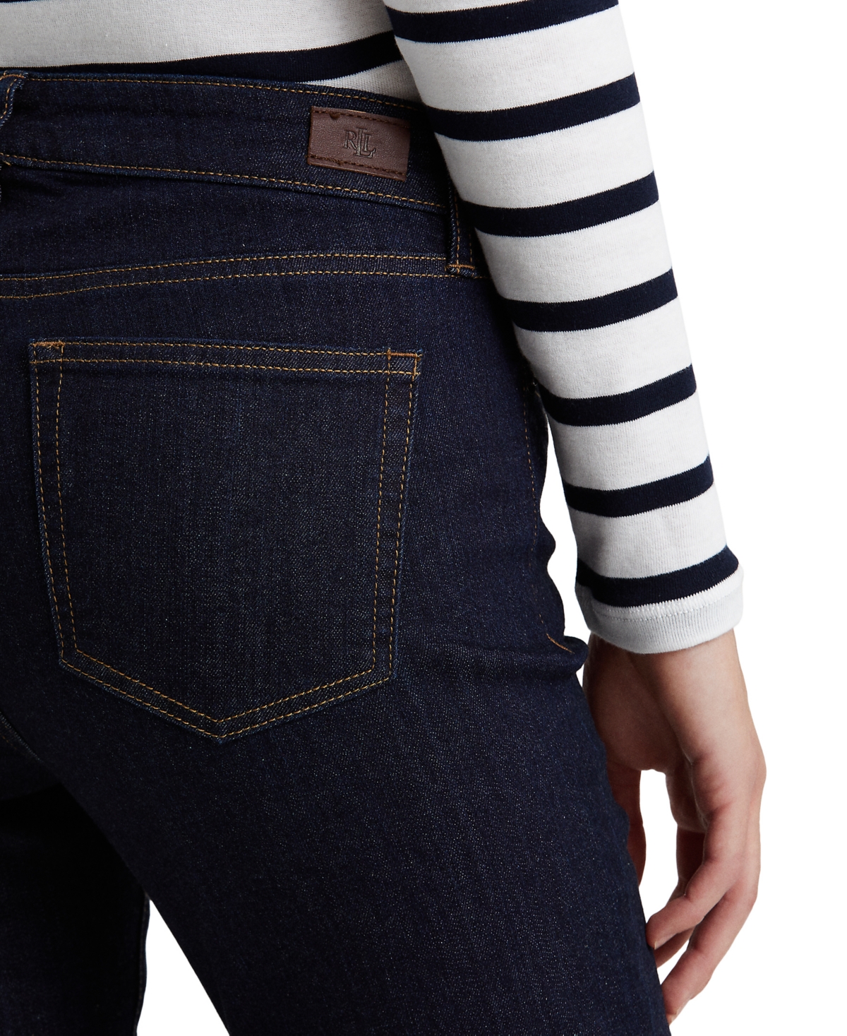 Lauren Ralph Lauren Petite Mid-Rise Straight Jean, Petite & Petite Short Lengths