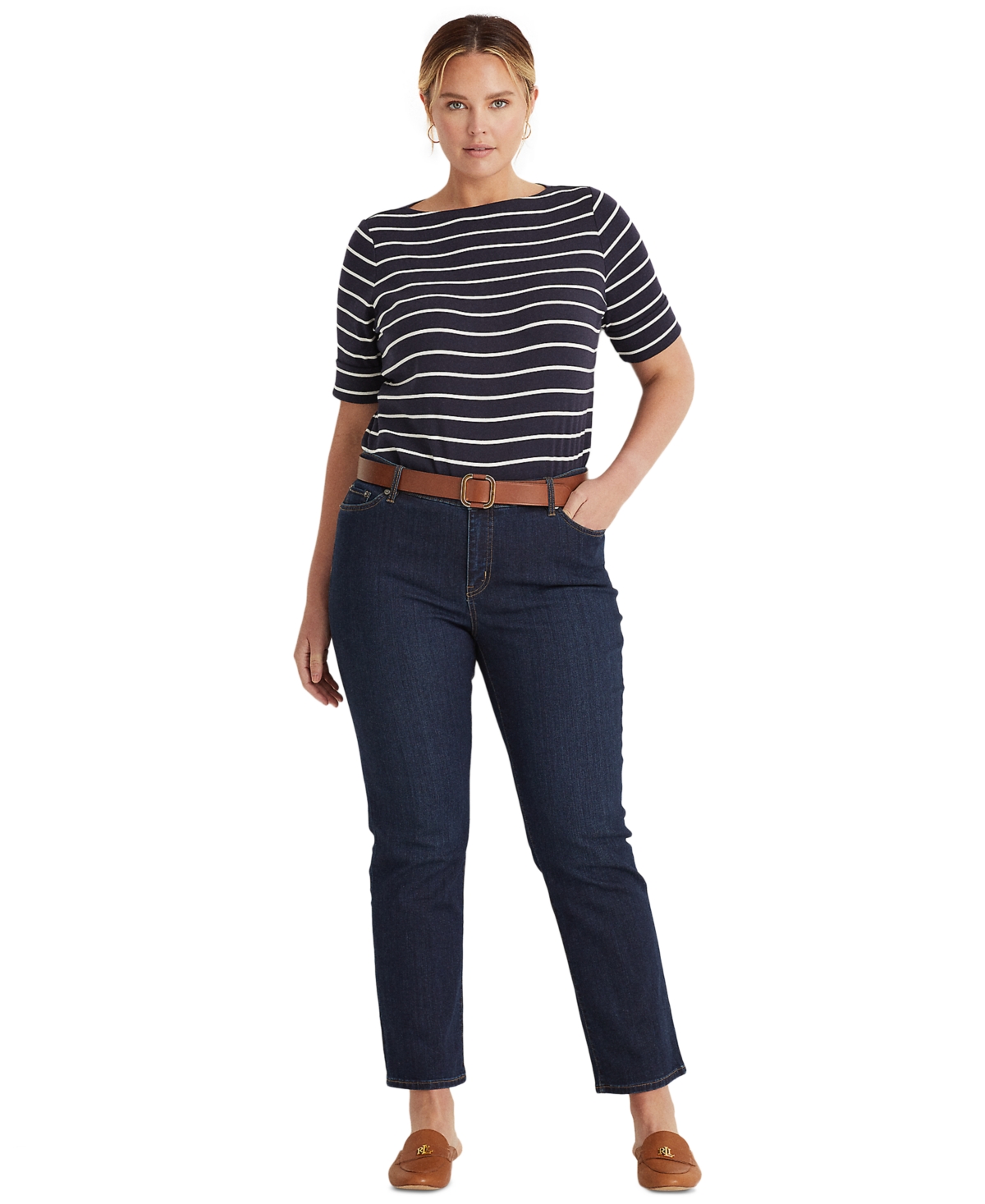 Lauren Ralph Lauren Plus-Size Mid-Rise Straight Jean